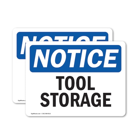 Signmission Tool Storage, 14 in W x Rectangle, Vinyl Decal OS-2PACK-NS-D-1014-L-18692